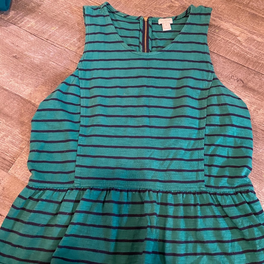 Striped peplum tank